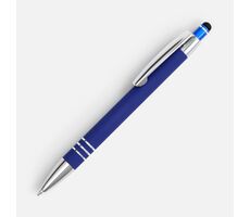 Ручка шариковая Sansen Soft Touch со стилусом, синяя