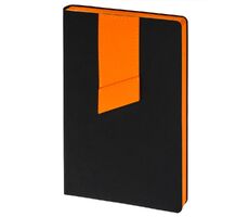 Ежедневник Bookmark, недатированный, черный с оранжевым
