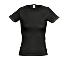 Футболка женская MIAMI 170 черная, размер S 