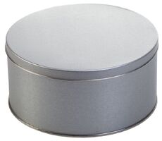 Коробка Pragmax M, круглая, серебристая