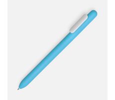 Ручка шариковая Swiper Soft Touch, голубая с белым