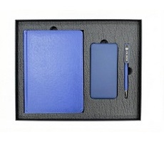 Набор подарочный BLISS: ежедневник, ручка и power bank в коробке с ложементом