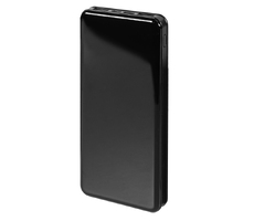 Универсальный аккумулятор Sleek 10 (10000 мАч), черный, 14х6.8х1,5 см