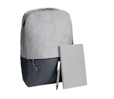 Подарочный набор READYPACK: рюкзак, ручка, блокнот, серый
