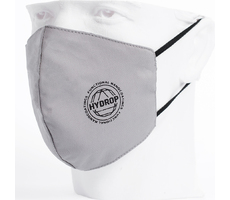 Бесклапанная фильтрующая маска RESPIRATOR 800 HYDROP серая с логотипом в фирменном пакете
