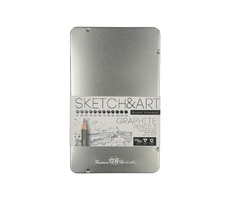 Набор из 12 чернографитовых карандашей «Sketch & Art» В - 14В