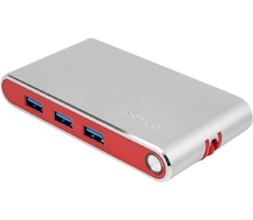 Хаб 8-в-1 Type-C «Hermes», USB 3.0 x 3, Type-C PD, HDMI, LAN, картридер