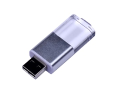 USB 2.0- флешка промо на 16 Гб прямоугольной формы, выдвижной механизм