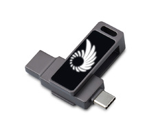 USB3.0/ Type-C флешка 2в1 на 32 ГБ «Спинлайт» с подсветкой