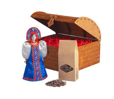 Подарочный набор: кукла фарфоровая, чай "Малина с мятой"