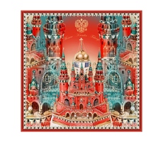 Платок «Кремль - Москва - Фаберже»