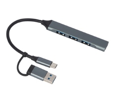 USB-хаб «Link» с коннектором 2-в-1 USB-C и USB-A, 2.0/3.0