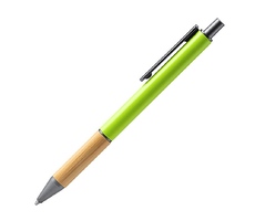 Ручка шариковая металлическая с бамбуковой вставкой PENTA