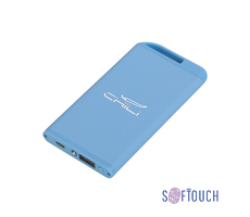 Зарядное устройство "Theta" с фонариком, 4000 mAh, покрытие soft touch