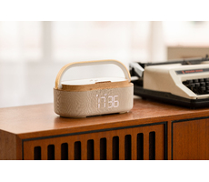 Bluetooth стерео-колонка "Smart Band" 10Вт (2х5Вт) с беспроводным (15W) ЗУ, лампой, часами, FM радио