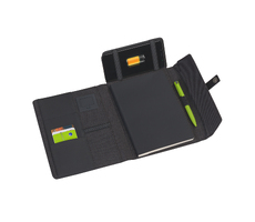 Папка А5 с беспроводным зарядным устройством 4000 mAh и блокнотом softtouch