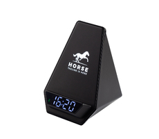 Настольная Bluetooth колонка (3Вт) "Smart Pyramid" с часами и беспроводным (15W) зарядным устройством, с подсветкой логотипа