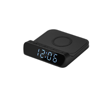 Зарядная станция с часами 15W Ригель (Rigel), черная