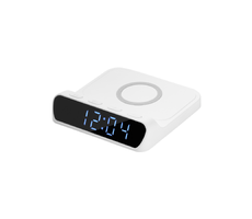 Зарядная станция с часами 15W Ригель (Rigel), белая