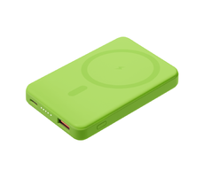 Внешний аккумулятор Ларго PD (Largo PD) 5000mAh с функцией беспроводной зарядки 15W, салатовый